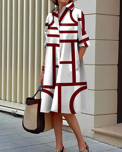 Alexia - Elegantes Kleid mit Taschen für Damen