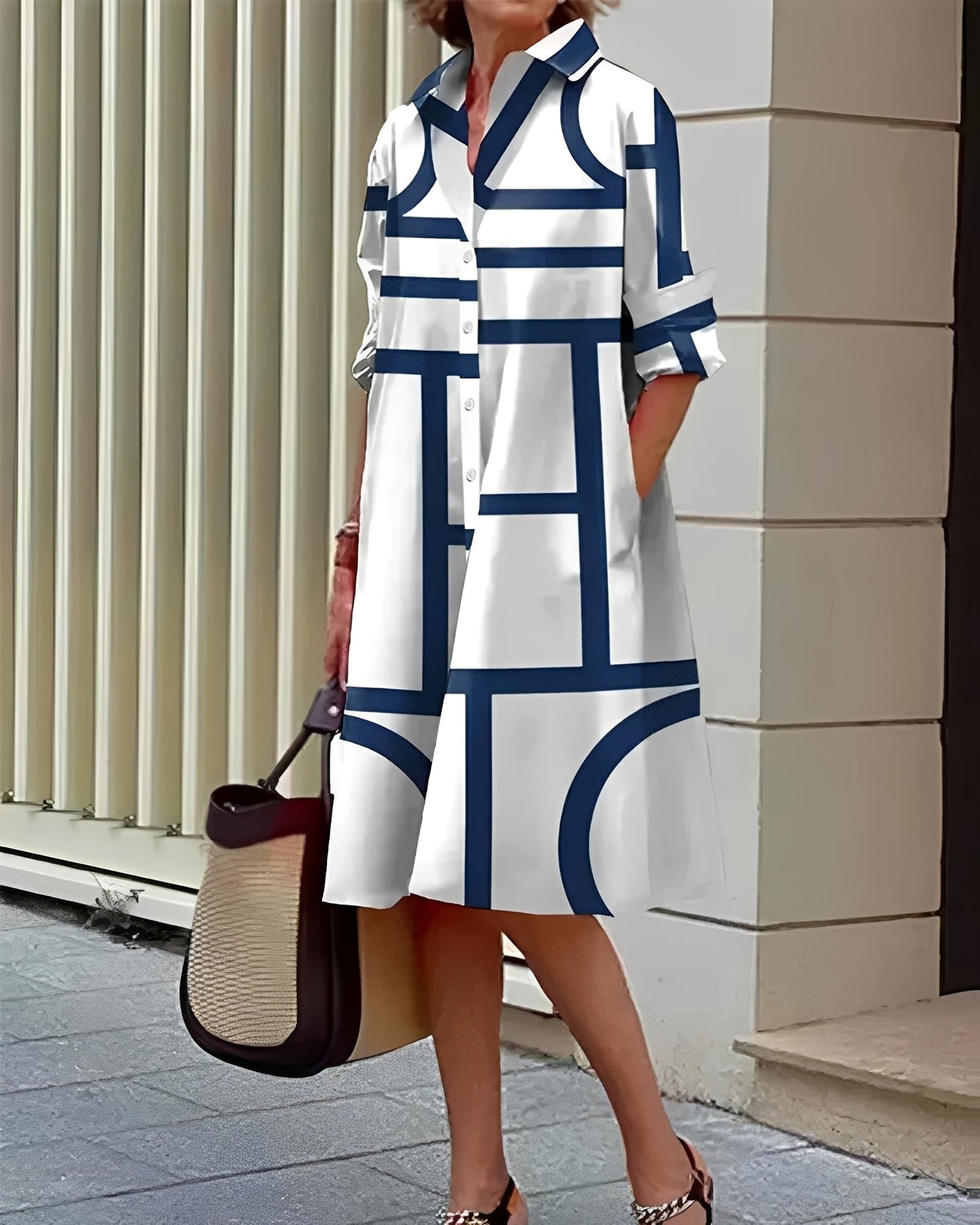 Alexia - Elegantes Kleid mit Taschen für Damen