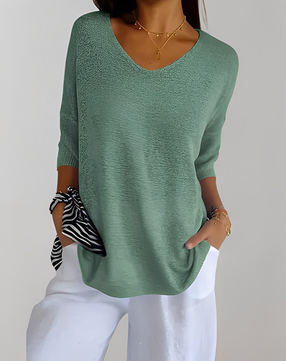 Jessé - Strickpullover mit V-Ausschnitt für Damen