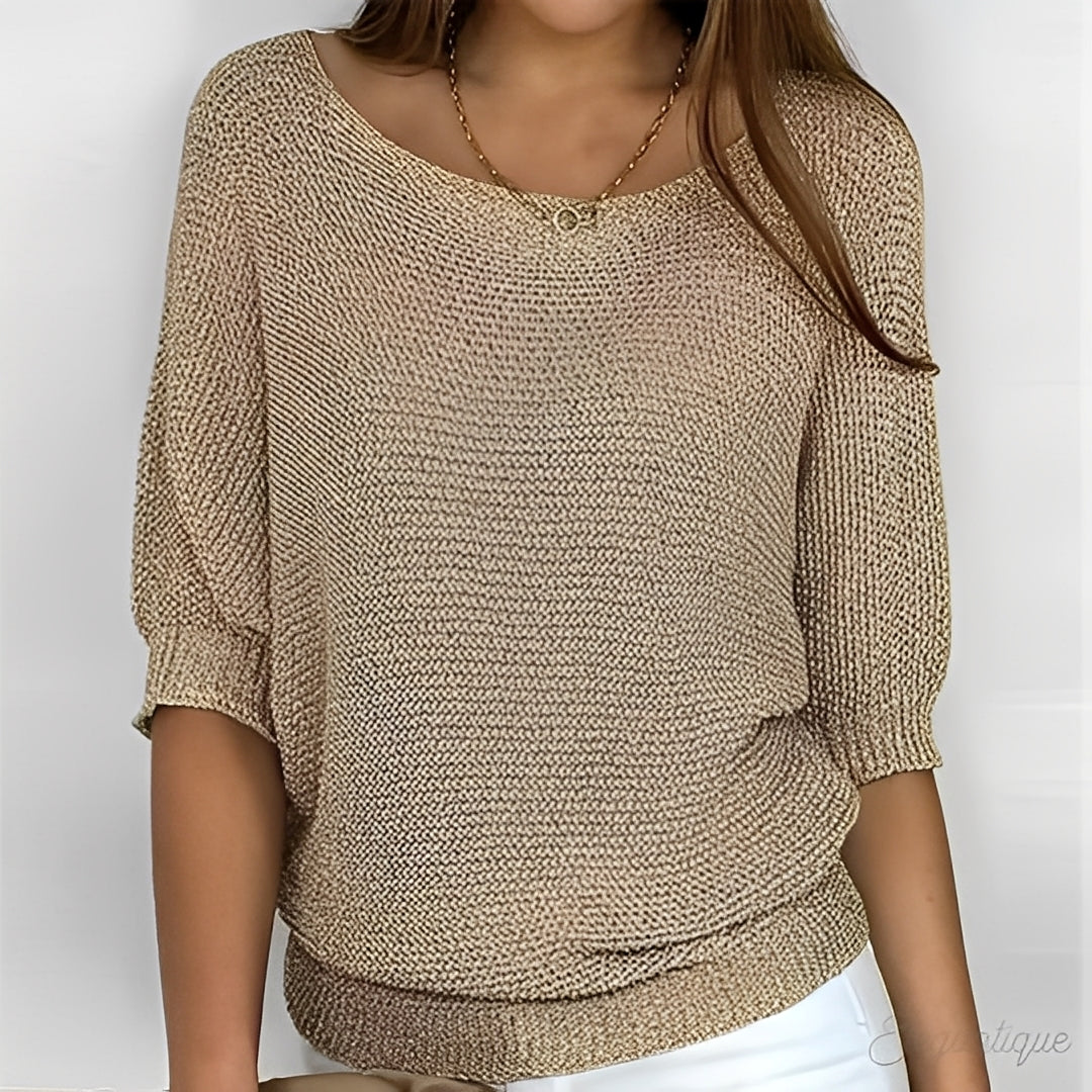 Éliane - Eleganter Pullover mit Rundhalsausschnitt für Damen
